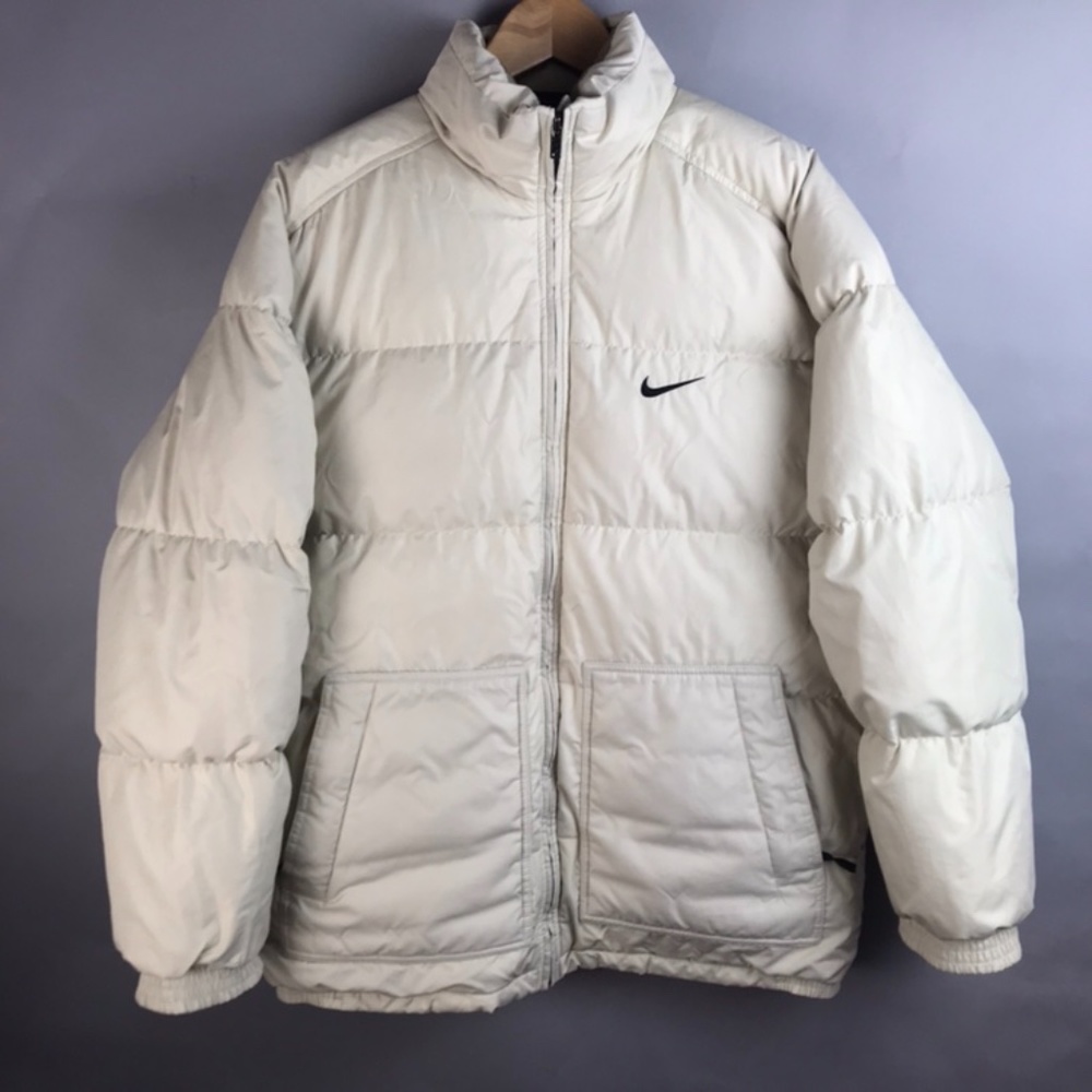 Nike Beige Puffer Jacket, Womens M/Kids XL/ Mens S